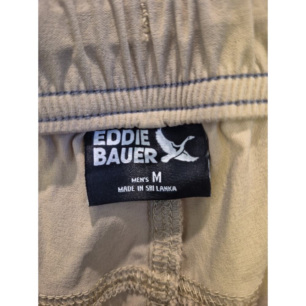 Eddie Bauer Pants Mens 40x32 Tan Zipper Cargo Pocket Hiking Nylon Stretch - Picture 10 of 11